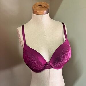 MAIDENFORM‎ 38D Purple Bra Padded Underwire Adjustable